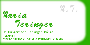 maria teringer business card